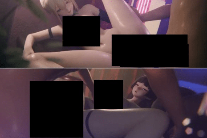 【3d动画】紙飛行機 绝区零银趴酒吧伊芙琳和耀嘉音 有CV 附往期-小蛇ACG