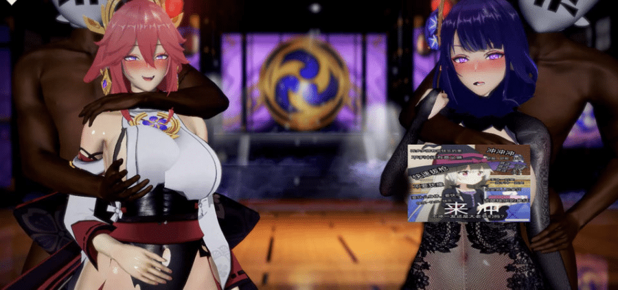 AlphaG 大佬11月合集：八重神子与雷电将军的双人运动 2K无修版★CV[7.2G]-小蛇ACG